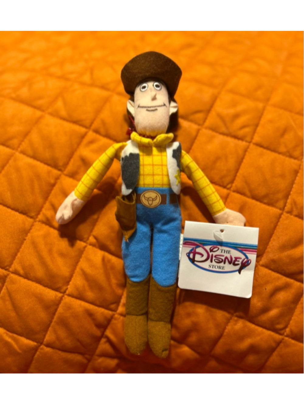 NWT Disney Store Woody Toy Story Bean Bag Plush Animal 9”
